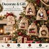 Christmas Drawstring Gift Bags – Festive Santa & Reindeer Prints, Double Drawstring Closure & Durable Fabric – Holiday Cheer in Every Gift