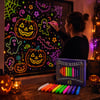 Halloween Glow Art Markers - DIY Neon Pens for Pumpkin, Window & Costume Decorations