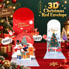 3D Christmas Money Gift Card, Pop Up Holiday Card with Cash Envelope, Creative Christmas Greeting Card for Kids, Family & Loved Ones