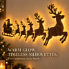 Santa Sleigh & 6 Reindeer LED Wall Display – Warm Christmas Glow