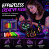 Halloween Glow Art Markers - DIY Neon Pens for Pumpkin, Window & Costume Decorations