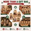 Christmas Drawstring Gift Bags – Festive Santa & Reindeer Prints, Double Drawstring Closure & Durable Fabric – Holiday Cheer in Every Gift