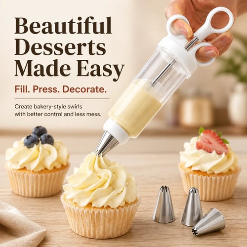 Easy Cake Decorating Gun – Beautiful Piping Made Simple