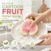 Cute fruit-shaped dishwashing sponge brush