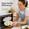 Microwave Egg Poacher Dual cavity, non stick & easy clean Healthier than frying